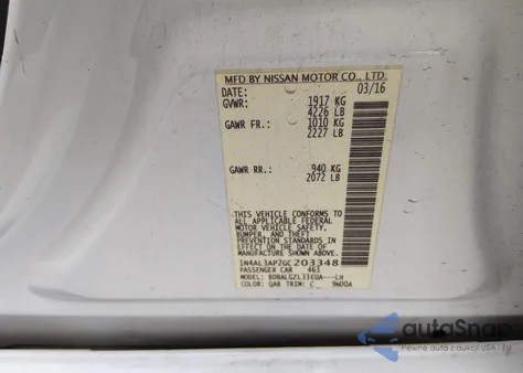 2016 Nissan Altima 2.5 S from USA, damaged, VIN 1N4AL3AP2GC203348